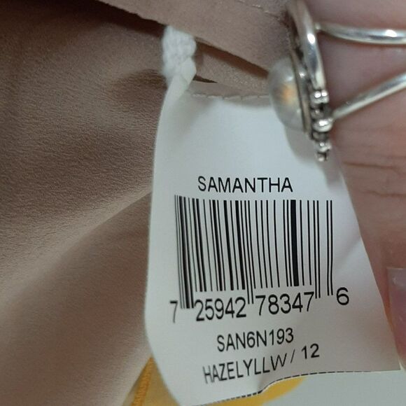 BCBGMaxAzria Runway Samantha Dress in Hazel Yellow sz 12 - Picture 9 of 10